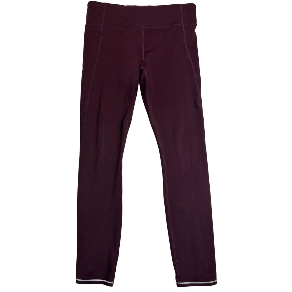 Athleta Leggings Women's Burgundy Excellent Reflective Tulip Hem Small